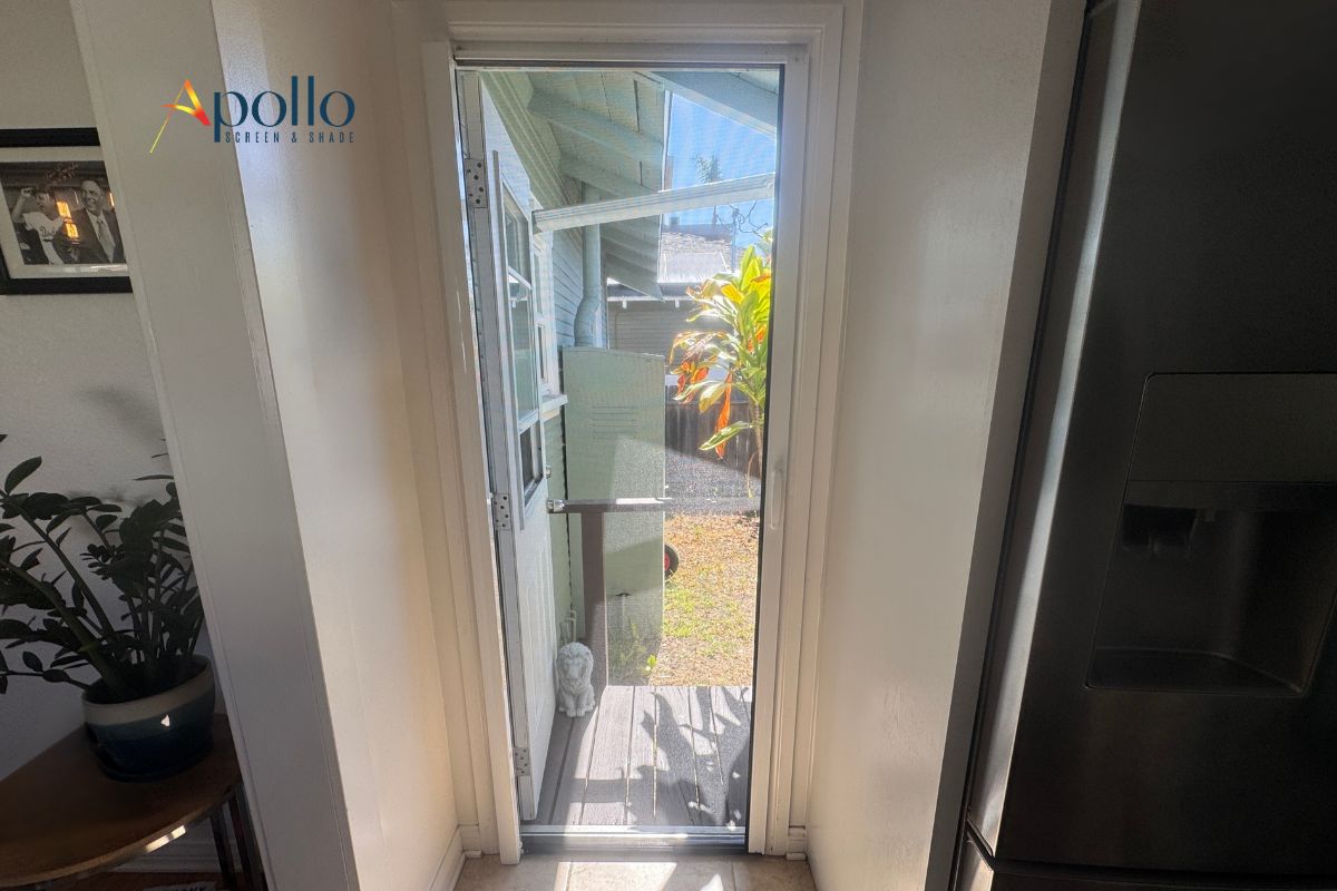 Apollo's Invisible Back Door Retractable Screen. 